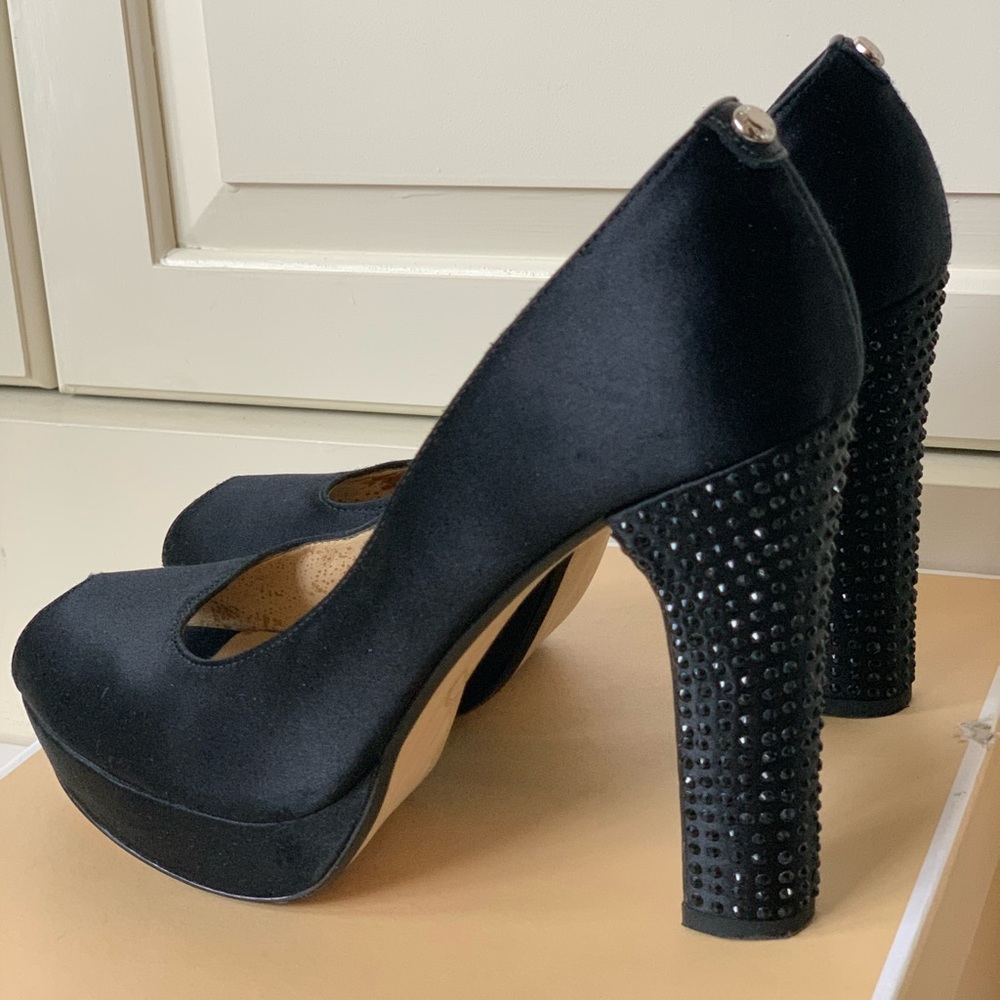Michael Kors Black Satin Nadia Pump